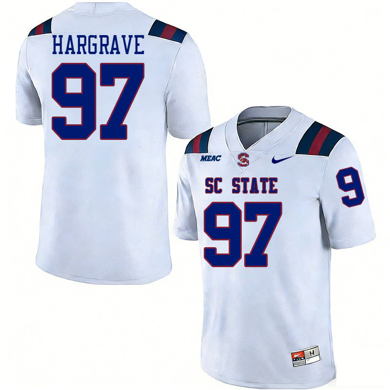 South Carolina State Bulldogs #97 Javon Hargrave College Football Jerseys,Uniforms Stitched-White